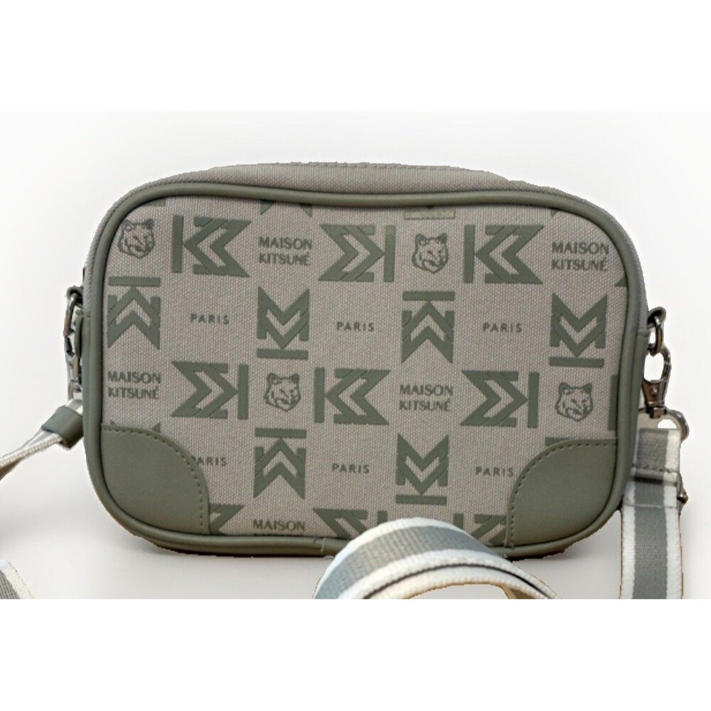 Maison Kitsune x EVA Air Crossbody Bag Sage Green Monogram Fox FORMIA NWOT